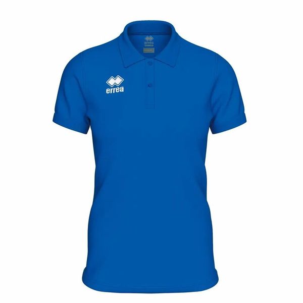 Damska koszulka polo Errea Evo. Niebieskie koszulki sportowe damskie ERREA, xl, bez wzorów, z bawełny, bez kołnierzyka, bez ramiączek, na fitness i siłownię. Za 152.90 zł.