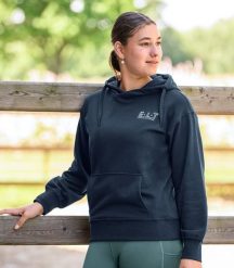 Bluza damska z kapturem ELT Strasbourg. Niebieskie bluzy damskie ELT, l, bez wzorów, z bawełny, z kapturem. Za 251.50 zł.