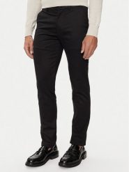 Calvin Klein Chinosy K10K113429 Czarny Slim Fit. Czarne spodnie materiałowe męskie Calvin Klein, m, bez wzorów, z bawełny. Za 249.99 zł.