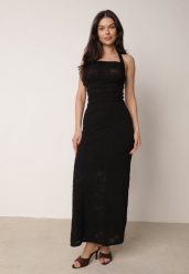 Czarny Letni Komplet z Domieszką Wiskozy Bluzka z Wiązaniem z Tyłu i Spódnica Mairir. Czarne bluzki damskie Born2be, na lato, l, bez wzorów, z wiskozy, biznesowe. Za 189.99 zł.