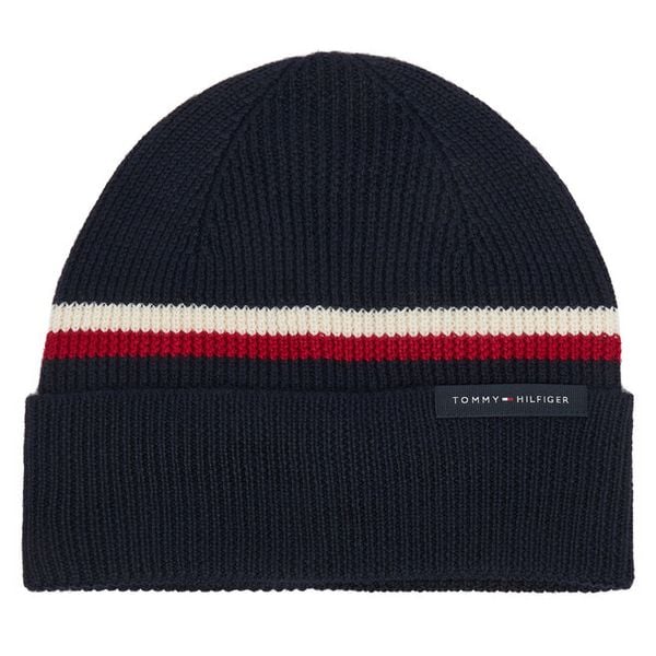 Czapka Tommy Hilfiger. Niebieskie czapki i kapelusze męskie Tommy Hilfiger, na zimę, bez wzorów. Za 209.99 zł.