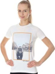 Brubeck SS13230A Koszulka damska Running Air biały S. Białe t-shirty damskie Brubeck, s, bez wzorów, bez kołnierzyka. Za 110.87 zł.