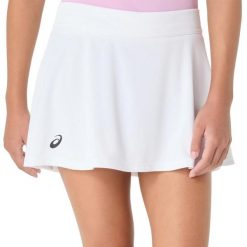 Dziewczęce spódnico-spodenki Asics. Białe spodenki dla dziewczynek Asics, bez wzorów, z materiału, eleganckie. Za 171.15 zł.