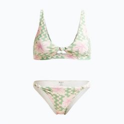 Strój kąpielowy dwuczęściowy damski ROXY Hibiscus Daze Elongated Tri. Zielone bikini damskie Roxy, na lato, l, bez wzorów. Za 269.99 zł.