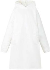 VidaXL Bluza-koc Biały m Fleece i Flanela. Białe bluzy damskie vidaXL, m, bez wzorów, bez kaptura. Za 178.99 zł.