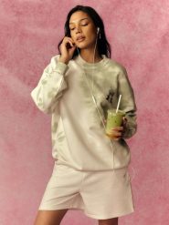 4F Bluza dresowa loose bez kaptura damska - zielona S. Zielone swetry damskie 4f, s, bez wzorów, z bawełny, bez kołnierzyka, bez ramiączek, bez kaptura. Za 199.99 zł.