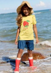 Koszulka Dziewczęca LEGO Tuna204 Jasnożółta. Czarne t-shirty i topy dla dziewczynek LEGO, bez wzorów, z bawełny, bez ramiączek. Za 62.99 zł.