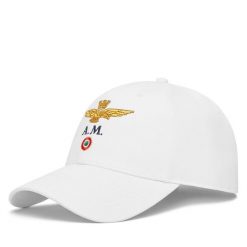 Czapka z daszkiem Aeronautica Militare. Białe czapki i kapelusze męskie Aeronautica Militare, bez wzorów. Za 189.99 zł.