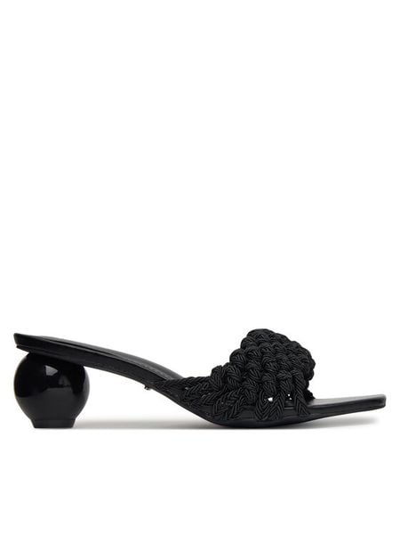 DeeZee Klapki LB1299 Czarny. Czarne klapki damskie DeeZee, bez wzorów, z materiału, bez obcasa. Za 179.99 zł.