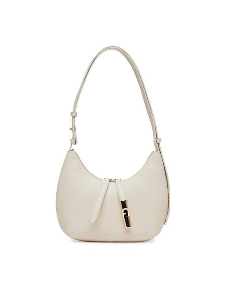 Furla Torebka Goccia S WB01500 BX3353 PNN00 Écru. Listonoszki damskie Furla, bez wzorów, ze skóry, bez dodatków. Za 979.99 zł.