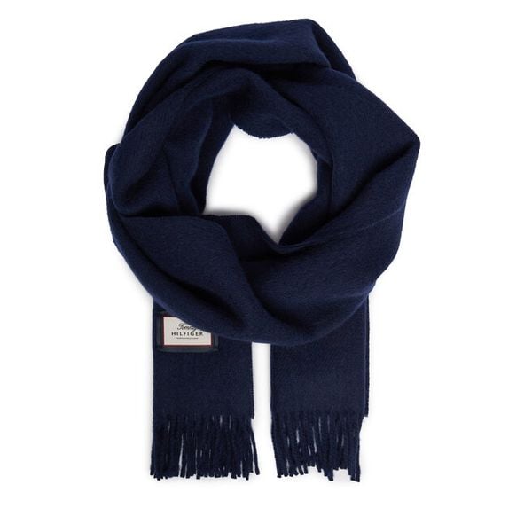 Szalik Tommy Hilfiger. Niebieskie szaliki męskie Tommy Hilfiger, bez wzorów. Za 329.99 zł.