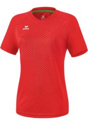 Damska koszulka Erima Madrid. Czerwone koszulki sportowe damskie Erima, bez wzorów, z materiału, bez kołnierzyka, bez ramiączek, do piłki nożnej. Za 130.00 zł.