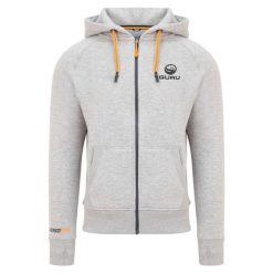 Bluza Męska Wędkarska Z Kapturem Rozpinana Guru Hoodie Aventus Grey. Szare bluzy męskie Guru, m, bez wzorów, z kapturem. Za 278.99 zł.