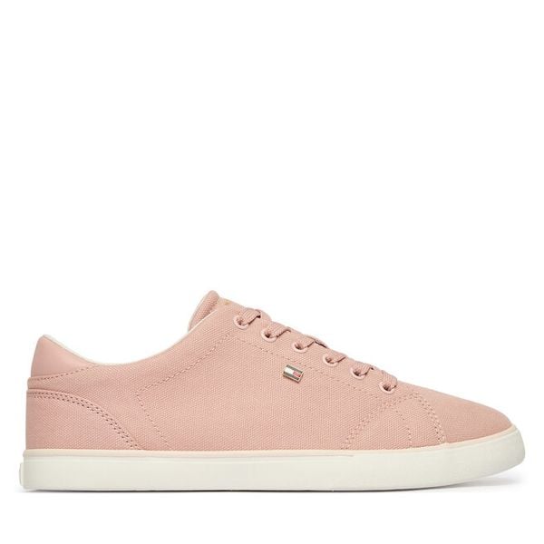 Tenisówki Tommy Hilfiger. Czerwone trampki i tenisówki damskie Tommy Hilfiger, bez wzorów, bez zapięcia. Za 186.99 zł.