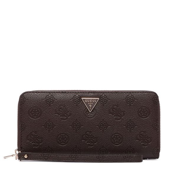 Portfel Guess. Brązowe portfele damskie Guess, z aplikacjami. Za 294.99 zł.