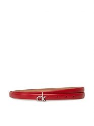 Calvin Klein Pasek Ck Buckle Skinny Belt 1.5 K60K612932 Czerwony. Czerwone paski damskie Calvin Klein, bez wzorów, ze skóry. Za 112.99 zł.