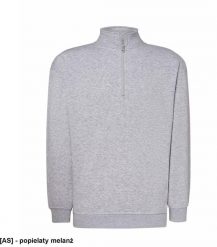 JHK - Bluza dresowa z krótkim zamkiem popielaty melanż 2XL. Szare bluzy męskie JHK, m, bez wzorów, z dresówki, bez kaptura. Za 64.23 zł.