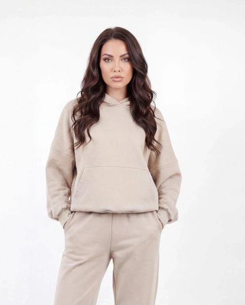Damska bluza oversize UNLEASH WINGS BEIGE. Brązowe bluzy damskie Wings, uniwersalny, bez wzorów, z materiału, bez kaptura. Za 249.90 zł.