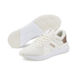 Buty do biegania damskie Puma Rose Raw Metallics. Białe obuwie sportowe damskie Puma, bez wzorów, z gumy, do biegania. Za 306.00 zł.