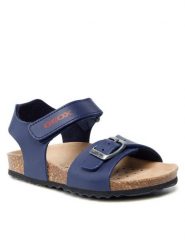 Geox Sandały J Ghita B. B J028LB 00054 C0735 M Granatowy. Niebieskie sandały chłopięce Geox, ze skóry, bez zapięcia. Za 129.99 zł.