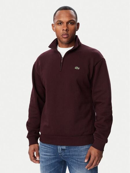 Lacoste Bluza SH8866 Brązowy ciemny Regular Fit. Brązowe bluzy męskie Lacoste, m, bez wzorów, z bawełny, bez kaptura. Za 639.99 zł.