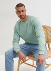 Bluza dresowa regular fit. Niebieskie bluzy męskie bonprix, m, bez wzorów, z dresówki, bez kaptura. Za 79.99 zł.