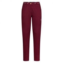 Spodnie wspinaczkowe damskie La Sportiva Mantra Pant. Czerwone spodnie sportowe damskie La Sportiva, l, bez wzorów, z bawełny, trekkingowe. Za 482.89 zł.