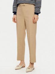 Tommy Hilfiger Chinosy WW0WW44090 Beżowy Regular Fit. Brązowe spodnie materiałowe damskie Tommy Hilfiger, bez wzorów, z syntetyku. Za 329.99 zł.