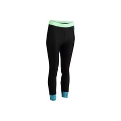 Legginsy 7/8 fitness 500. Czarne legginsy sportowe damskie DOMYOS. W wyprzedaży za 44.99 zł.