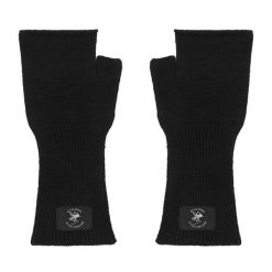 Rękawiczki Damskie Beverly Hills Polo Club. Czarne rękawiczki damskie Beverly Hills Polo Club, bez wzorów, z dzianiny. Za 49.99 zł.