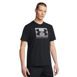 T-shirt Męski Logo. Czarne t-shirty męskie Under Armour, l, bez wzorów, z bawełny, klasyczne, bez kołnierzyka. Za 89.00 zł.