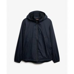 Windbreaker Superdry. Niebieskie kurtki męskie Superdry., bez wzorów, z softshellu, trekkingowe. Za 408.15 zł.