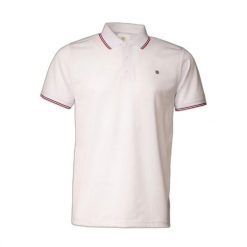Gładkie sportowe polo z krótkim rękawem Serge Blanco. Białe koszulki polo męskie SERGE BLANCO, m, bez wzorów, sportowe, bez ramiączek. W wyprzedaży za 272.00 zł.