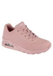 Buty sportowe Sneakersy damskie, Uno-Stand on Air. Czerwone obuwie sportowe damskie Skechers, bez wzorów, z materiału, trekkingowe. Za 299.99 zł.