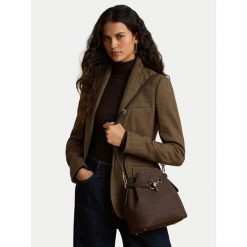 Torebka LAUREN RALPH LAUREN. Brązowe torebki do ręki damskie Lauren Ralph Lauren, bez wzorów, klasyczne, bez dodatków. Za 1,899.00 zł.