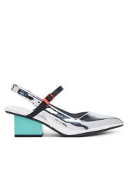 United Nude Sandały Raila Jane 1091676613 Srebrny. Szare sandały damskie United Nude, bez wzorów, ze skóry, bez obcasa, na słupku, bez zapięcia. Za 689.99 zł.