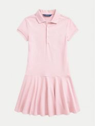 Polo Ralph Lauren Sukienka codzienna 313698754 Różowy Regular Fit. Czerwone sukienki damskie Polo Ralph Lauren, bez wzorów, z bawełny, bez ramiączek. Za 269.99 zł.