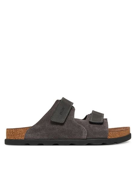 Rieker Klapki 21160-45 Szary. Szare klapki męskie Rieker, ze skóry. Za 295.99 zł.