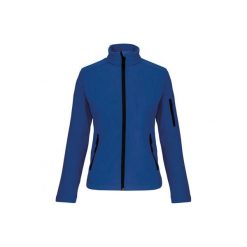 Kurtka damska Kariban Softshell. Niebieskie kurtki damskie KARIBAN, m, bez wzorów, z elastanu, bez kaptura. Za 246.00 zł.