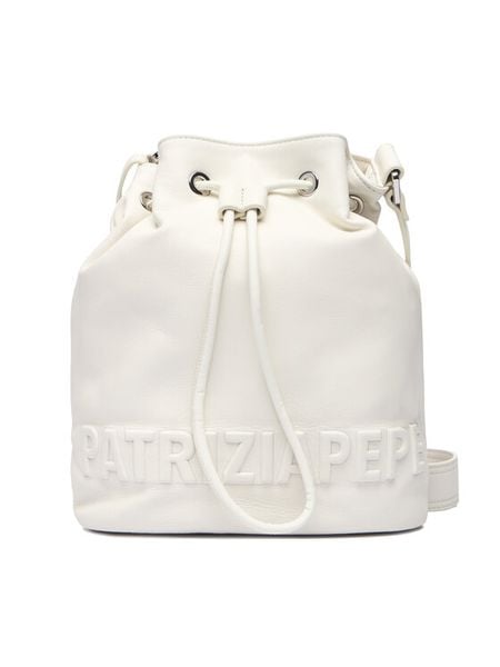 Patrizia Pepe Torebka 2B0126/L113 Biały. Białe torebki do ręki damskie Patrizia Pepe, bez wzorów, ze skóry, bez dodatków. Za 599.99 zł.