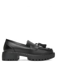 DeeZee Loafersy 62010D 3 Czarny. Czarne mokasyny damskie DeeZee, ze skóry. Za 159.99 zł.