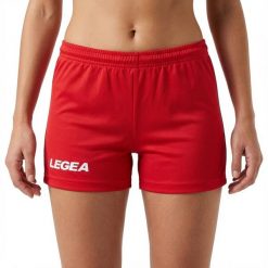 Czerwone elastyczne szorty do biegania dla mężczyzn. Czerwone krótkie spodenki sportowe męskie Legea, m, bez wzorów, z bawełny, do biegania. Za 92.00 zł.