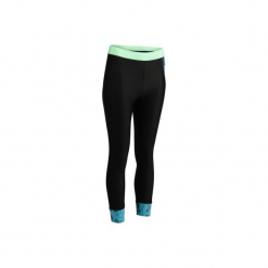Legginsy 7/8 fitness kardio 500 damskie. Czarne legginsy damskie DOMYOS, z elastanu. W wyprzedaży za 44.99 zł.