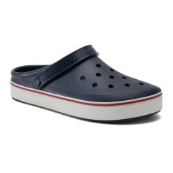 Klapki plażowe męskie Crocs Crocband Clean Of Court Clog. Niebieskie buty sportowe męskie Crocs, bez zapięcia. Za 209.99 zł.