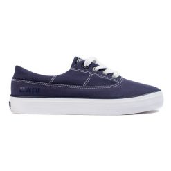 Trampki damskie Big Star KK274018 niebieskie. Niebieskie trampki i tenisówki damskie bez wzorów, retro, bez zapięcia. Za 181.89 zł.