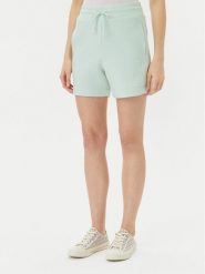 Guess Szorty sportowe V2YD10 K7UW2 Zielony Regular Fit. Zielone szorty sportowe damskie Guess, m, z aplikacjami, z wiskozy, sportowe. Za 129.99 zł.