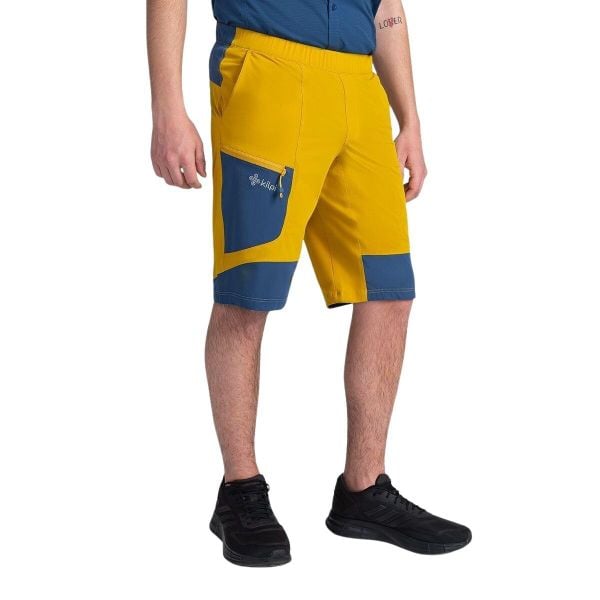 Szorty Kilpi Bready. Żółte krótkie spodenki sportowe męskie Kilpi, m, bez wzorów, z materiału, trekkingowe. Za 179.35 zł.