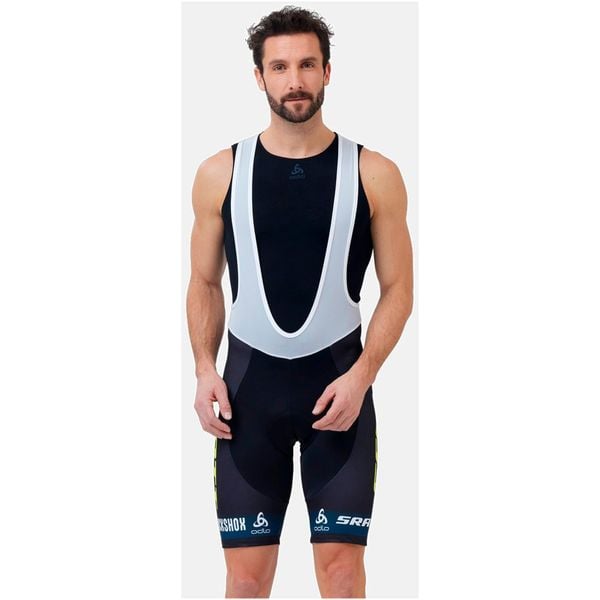 Spodenki rowerowe męskie z szelkami i wkładką Odlo SCOTT SRAM REPLICA. Białe krótkie spodenki sportowe męskie Odlo, m, bez wzorów, rowerowe. Za 327.60 zł.