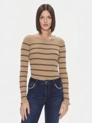 Liu Jo Sweter MF3001 MS99E Brązowy Slim Fit. Brązowe swetry damskie Liu Jo, l, bez wzorów, z syntetyku, bez kołnierzyka, bez ramiączek, bez kaptura. Za 399.99 zł.