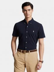 Polo Ralph Lauren Koszula 710798291001 Granatowy Slim Fit. Niebieskie koszule męskie Polo Ralph Lauren, m, bez wzorów, z bawełny, bez kołnierzyka, bez ramiączek. Za 339.99 zł.